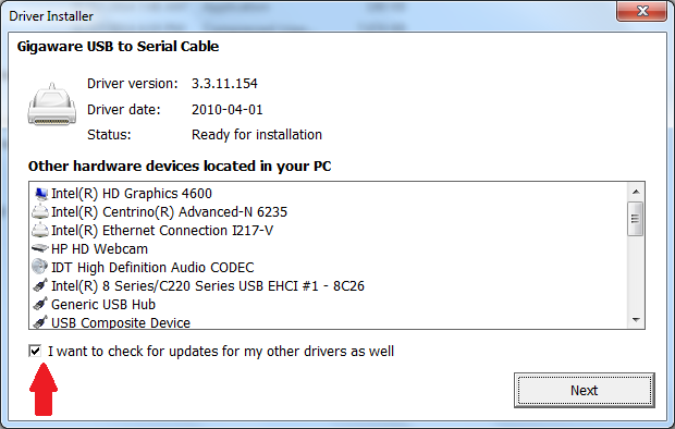 gigaware usb serial cable driver windows 10